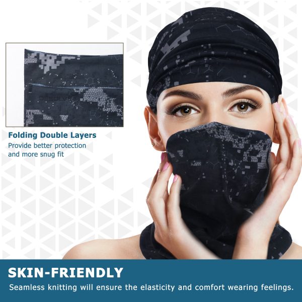 UNISPO Camo Neck Gaiter (Black Camo) - Image 3