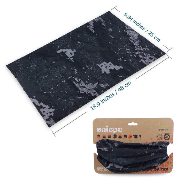 UNISPO Camo Neck Gaiter (Black Camo) - Image 4