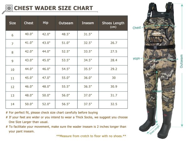 Neoprene Bootfooted Chest Wader - Image 3