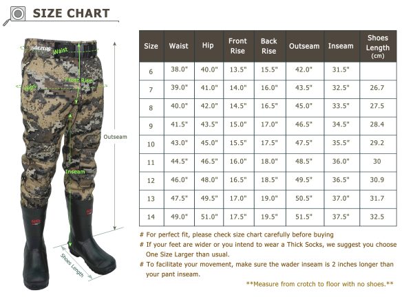 Neoprene Bootfooted Waist Wader 800G - Image 3