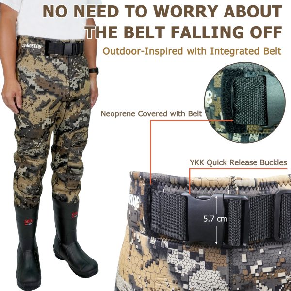 Neoprene Bootfooted Waist Wader 800G - Image 4